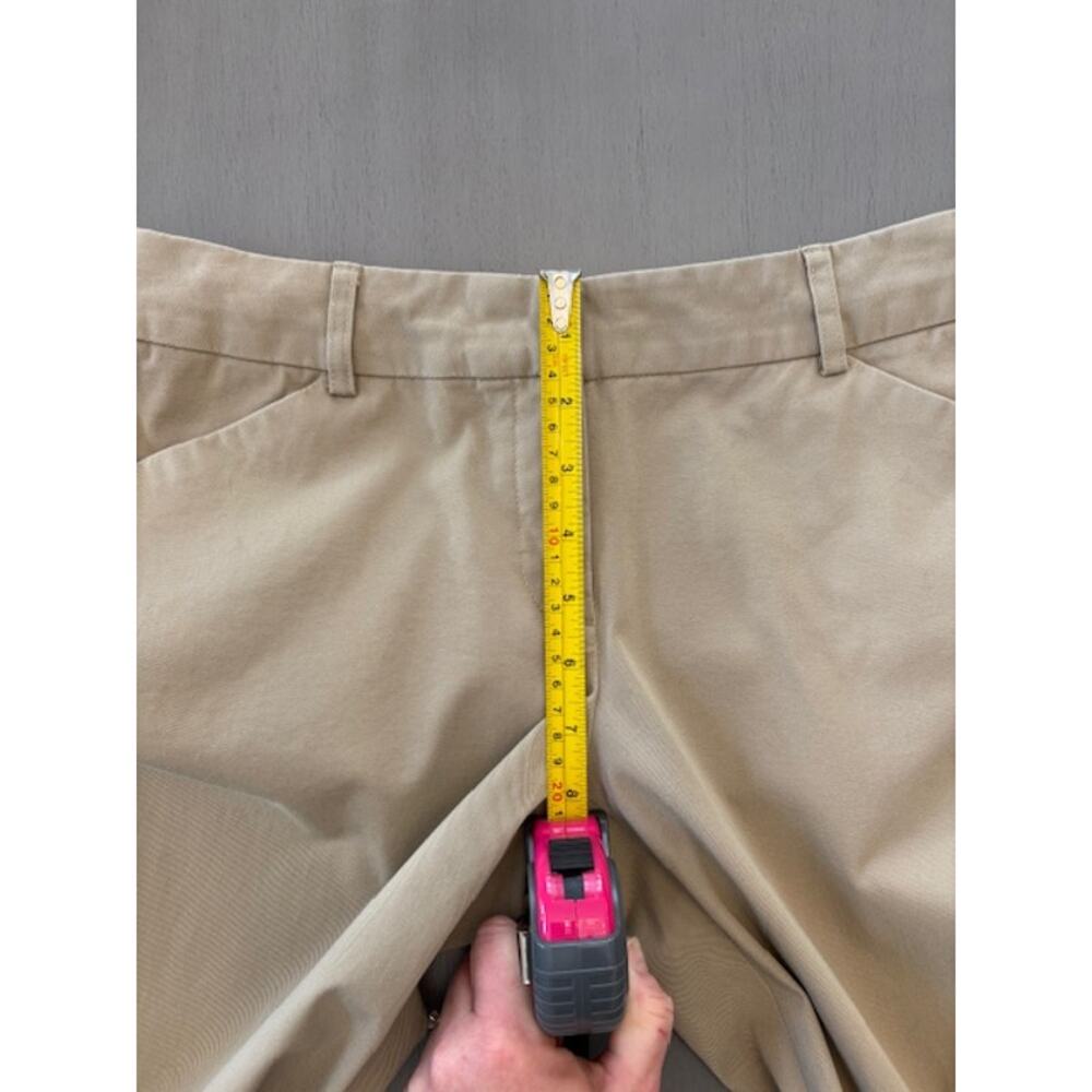 Body By Victoria Christine Fit Dress Pants Womens Sz 4 Khaki Low Rise Flare Y2K - Picture 10 of 13